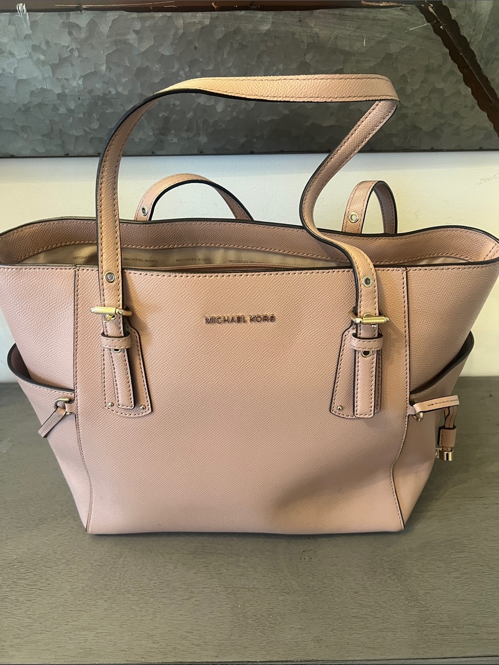 Michael Kors Pink Saffiano Leather Tote